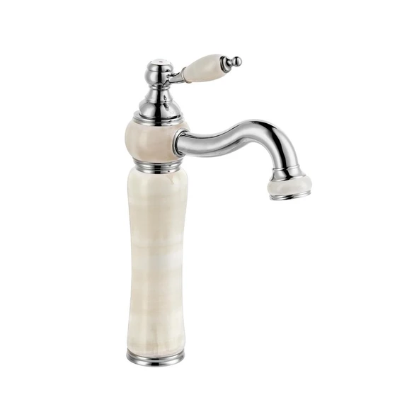 FONTANA ÇANAK TİPİ LAVABO BATARYASI FL-0021 MERMER KROM ürün görseli 1