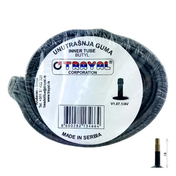 Trayal Bisiklet İç Lastik 27.5x1.50-2.125, AV-48 ürün görseli 1