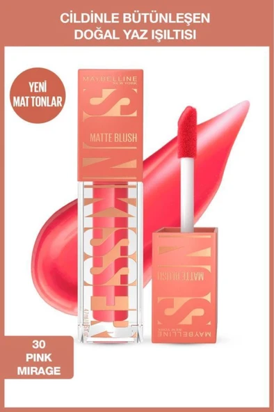 Maybelline New York Sunkisser Hazy Matte Likit Allık - 30 Pink Mirage ürün görseli 1