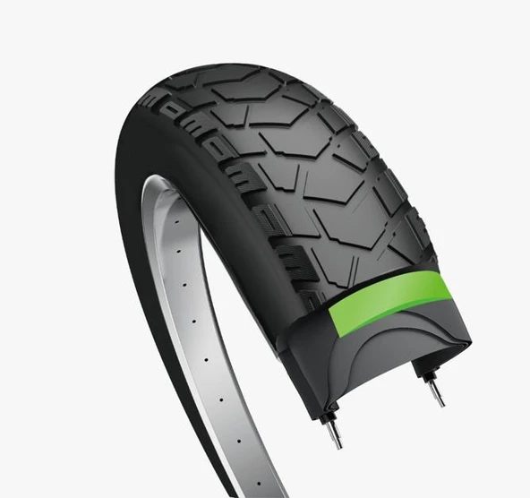 BİKE SKY OBOR  20X4.00 ESCORT   3MM Zırhlı  Fat Bike Bisiklet Lastik Seti İÇ DIŞ LASTİK ürün görseli 1