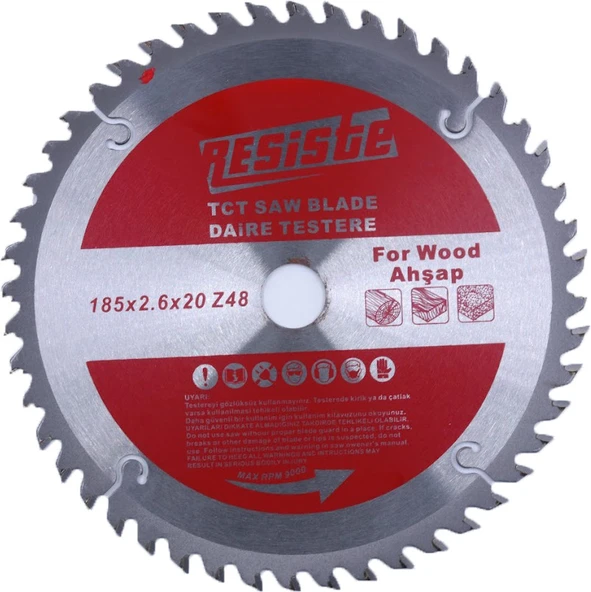 RESİSTE 185X2,6X20 Z48 SUNTA KESME TESTERESİ ürün görseli 1