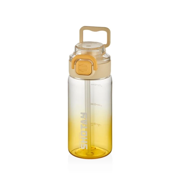 Shotay Su Matarası Straw Gradient Polikarbon Sarı 600Ml ürün görseli 1