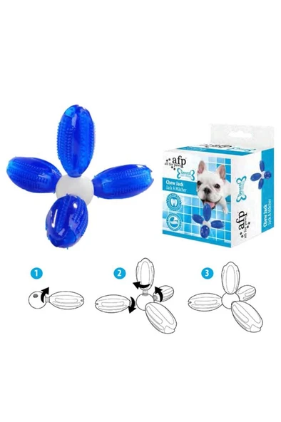 AFP Köpek Oyuncağı Çok Yönlü Dental Temizleyici Mavi 15x14x13 cm ürün görseli 1
