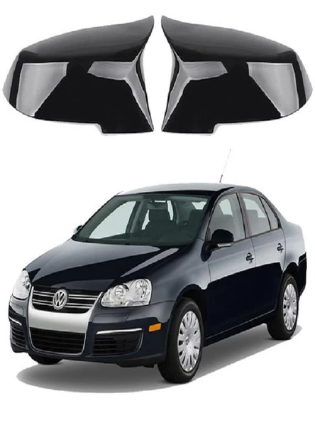 Volkswagen Jetta 05-11 Araca Özel Batman Yarasa Ayna Kapağı Pianoblack ürün görseli 1