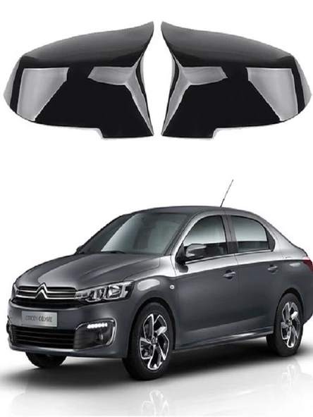 Citroen C-elyese Araca Özel Batman Yarasa Ayna Kapağı Pianoblack ürün görseli 1