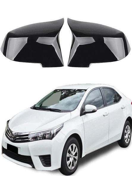Toyota Corolla 13-19 Araca Özel Batman Yarasa Ayna Kapağı Pianoblack ürün görseli 1
