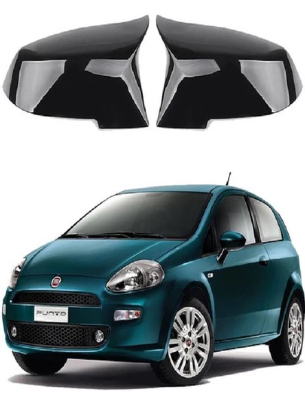 Fiat Punto 07-12 Araca Özel Batman Yarasa Ayna Kapağı Pianoblack ürün görseli 1