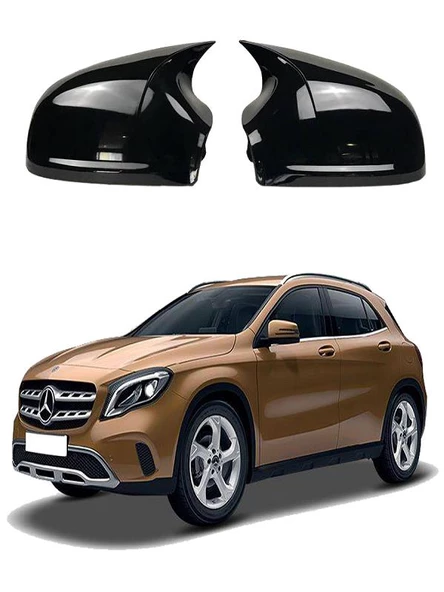 MERCEDES GLA SERİSİ X156 Araca Özel Batman Yarasa Ayna Kapağı Pianoblack ürün görseli 1