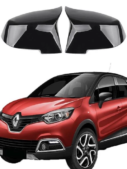 Renault Captur 13-19 Araca Özel Batman Yarasa Ayna Kapağı Pianoblack ürün görseli 1