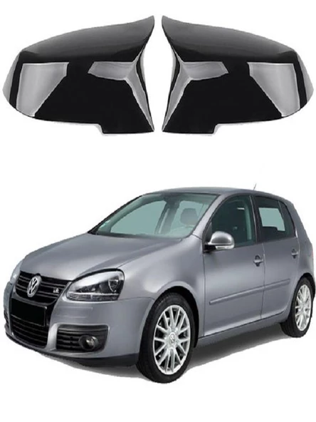 Volkswagen Golf 5 03-09 Araca Özel Batman Yarasa Ayna Kapağı Pianoblack ürün görseli 1