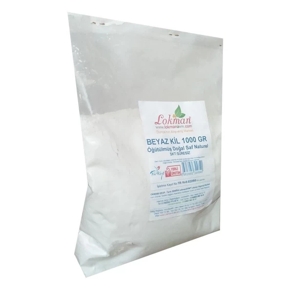Öğütülmüş Saf Doğal Beyaz Kil Maskesi Maskelik Kil Kiloluk 1KG ürün görseli 1