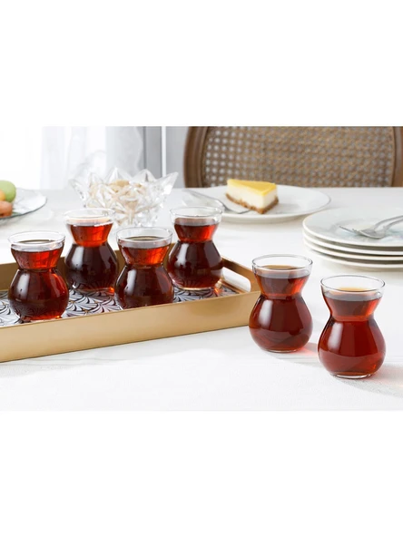 English Home Etnik Cam 6'lı Çay Bardağı 140 ml Şeffaf ürün görseli 1