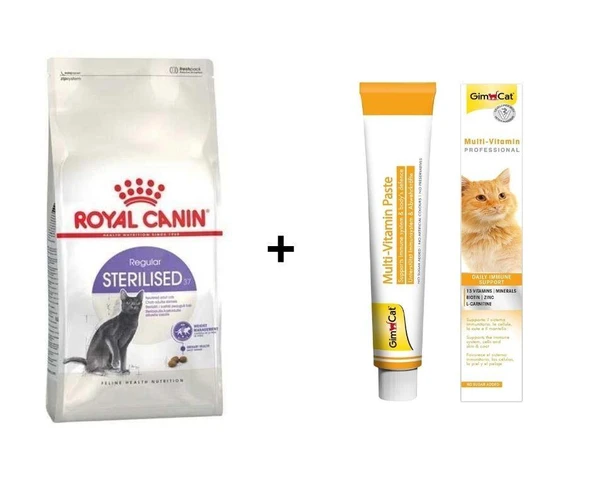 Royal Canin Sterilised Kısır Kedi Maması 10 Kg + Gimcat Multivitamin 100 Gr ürün görseli 1