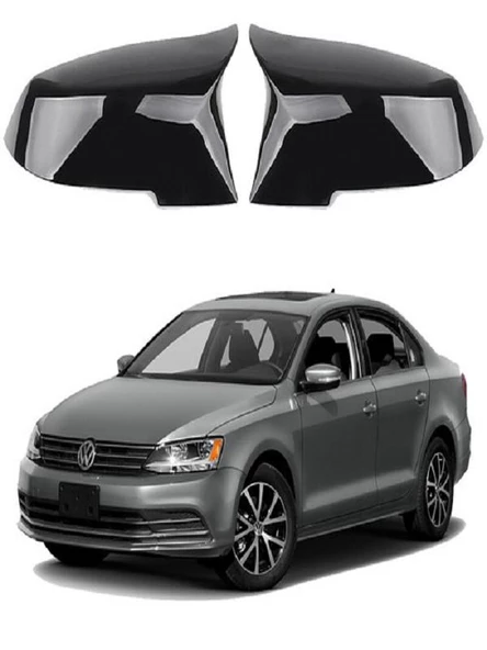 Volkswagen Jetta 2011- Araca Özel Batman Yarasa Ayna Kapağı Pianoblack ürün görseli 1