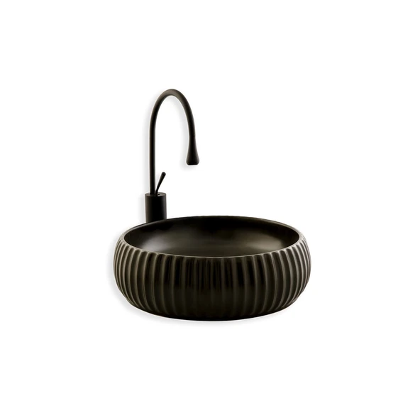 LENA TEZGAHÜSTÜ LAVABO (SİYAH) E-4161S ürün görseli 1