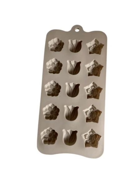 SİLİKON ÇİKOLATA KALIBI LALELİ 21*11 CM - Resim 2