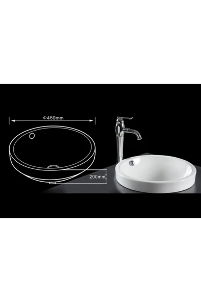 LENA TEZGAHÜSTÜ LAVABO E-3051 - Resim 2