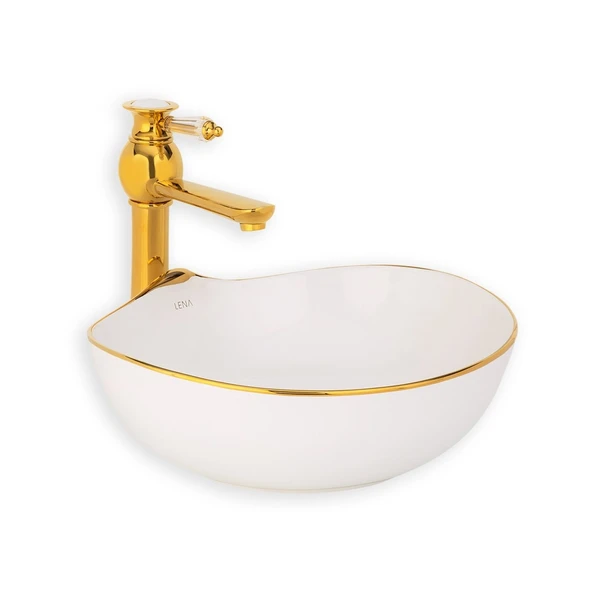 LENA TEZGAHÜSTÜ LAVABO E-4010A ürün görseli 1
