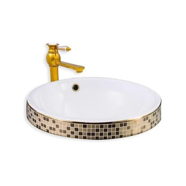 LENA TEZGAHÜSTÜ LAVABO E-3053A ürün görseli 1