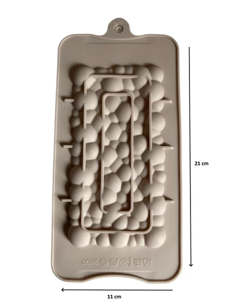 SİLİKON ÇİKOLATA KALIBI KABARCIKLI 21*11 CM ürün görseli 1