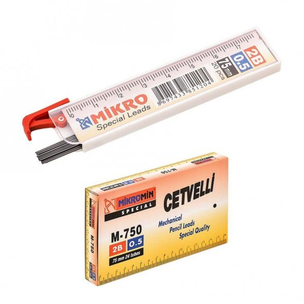 Min 0.5 Mm Cetvelli Kalem Ucu 75 Mm Mikro Uç ürün görseli 1