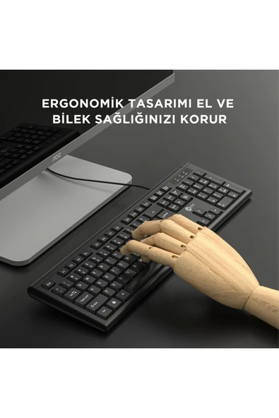Lecoo Kb101 Beyaz Kablolu Q Klavye - Resim 7