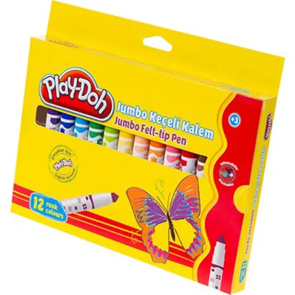 Play-Doh Jumbo Keçeli Kalem 12 Renk 6 Mm ürün görseli 1