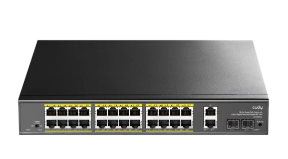 Cudy GS1026PS2 2 Port Gigabit 24 Port Gigabit Poe 10/100mbps 300w Metal Kasa Switch ürün görseli 1