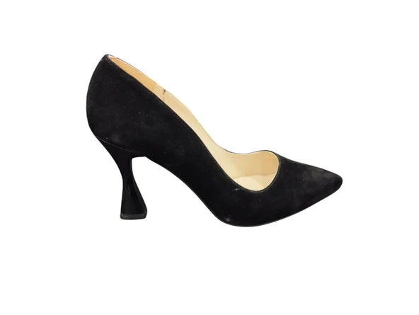Merry Pace 6395161Z 9 cm Topuk Boyu Süet Sivri Burun Kadın Stiletto Ayakkabı ürün görseli 1