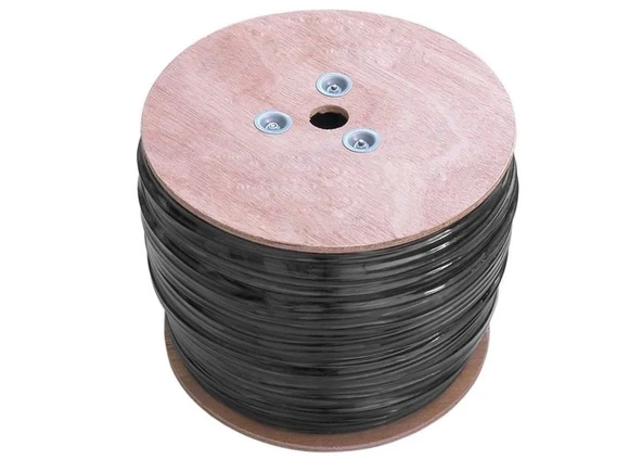 S-LINK SL-CAT609 CAT6 305m 23AWG 0.56mm CCA Double Jack GRİ+Siyah OUTDOOR Kablo ürün görseli 1