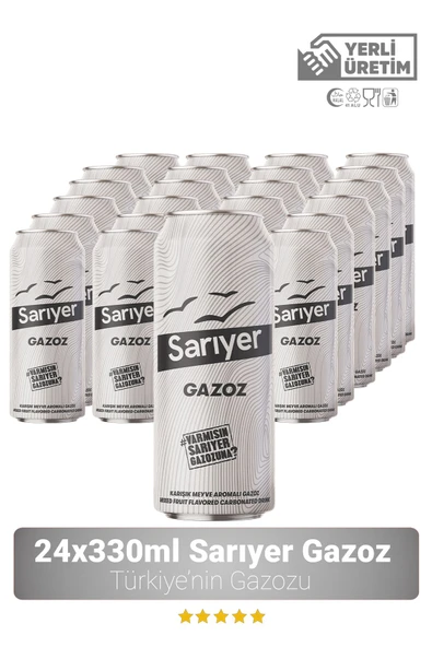 Sarıyer Gazoz Karışık Aromalı Gazoz 330 ml X 24'lü ürün görseli 1