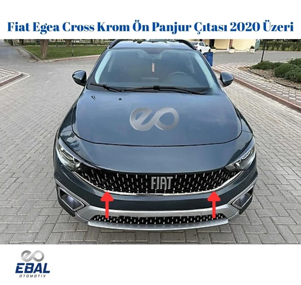 Fiat Egea Cross Krom Ön Panjur Çıtası 2020 Üzeri Paslanmaz Çelik ürün görseli 1