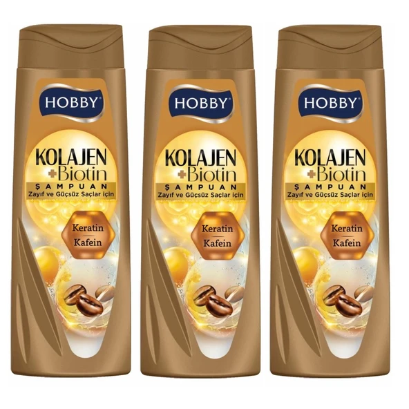 Hobby Şampuan Keratin Kafein Zayıf Ve Güçsüz Saç 480 Ml x 3 Adet ürün görseli 1