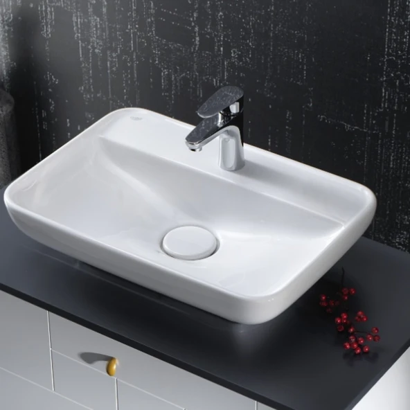 よつば PTTAVM: TURKUAZ LAL 60 CM TEZGAHÜSTÜ LAVABO