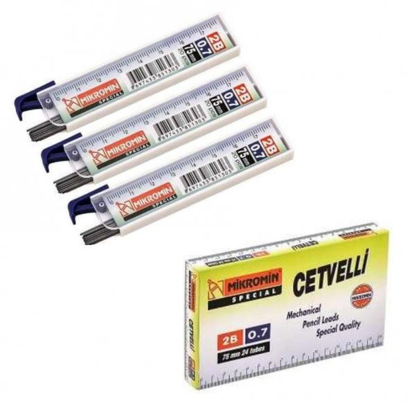 Min 0.7 Mm Cetvelli Kalem Ucu 75 Mm Mikro Uç 3 Adet ürün görseli 1