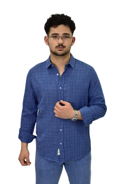 Erkek Spor Silim Fit Uzun Kol Gömlek G5005 BGL-ST04494 ürün görseli 1