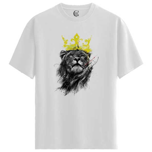 King Instinct - %100 Pamuklu Erkek Beyaz Tişört - Premium Quality ürün görseli 1