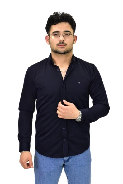 Erkek Spor Silim Fit Uzun Kol Gömlek BGL-ST04484 ürün görseli 1