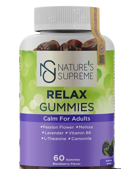 Nature's Supreme Relax Gummies 60 Çiğnenebilir Form ürün görseli 1