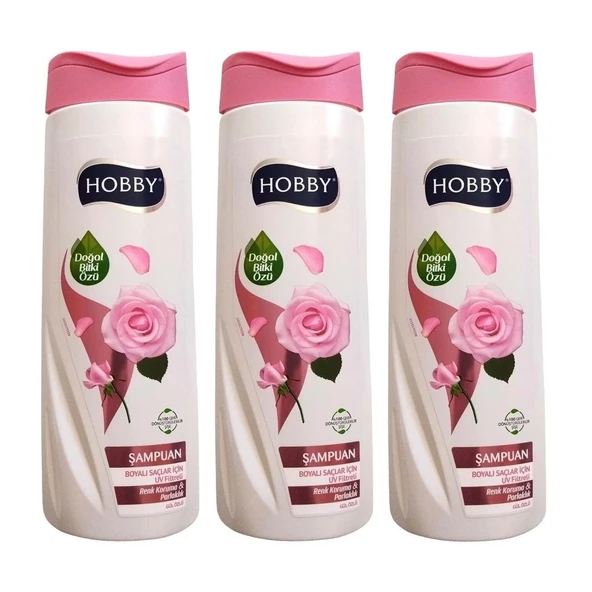 Hobby Şampuan Gül Özlü Boyalı Saç 480 Ml x 3 Adet ürün görseli 1