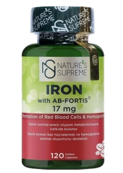 Nature's Supreme iron 17 Mg 120 Kapsül ürün görseli 1