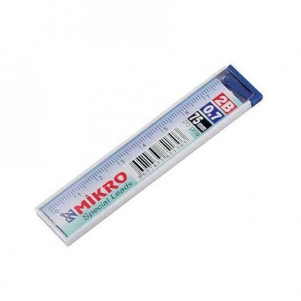Min 0.7 Mm Cetvelli Kalem Ucu 75 Mm Mikro Uç 6 Adet - Resim 2