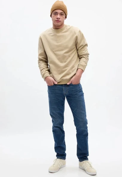 Gap V-Slim Opp Med Lennox GapFlex Washwell™ Slim Jean Pantolon Dar Kalıp Erkek Kot Pantolon ürün görseli 1
