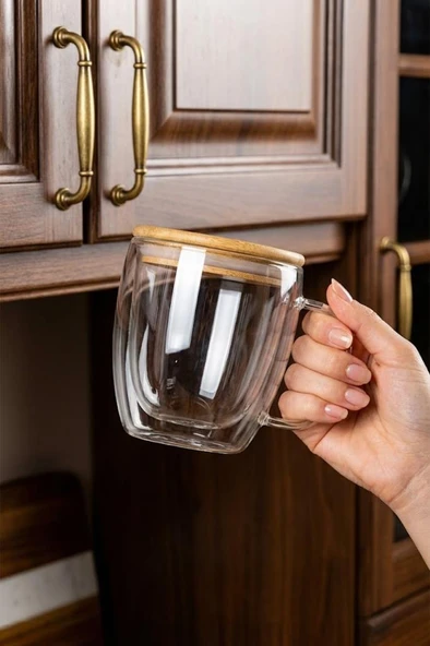 Chado - Çift Cidarlı Cam Çay Bardağı 300ml - Resim 4