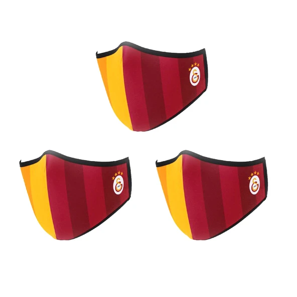 Galatasaray Lisanslı Parçalı Maske Yıkanabilir Nano Kumaş 3 Adet ürün görseli 1