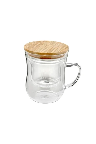 Brew - Süzgeçli Cam Çay Bardağı 400ml ürün görseli 1