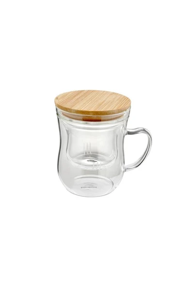 Brew - Süzgeçli Cam Çay Bardağı 400ml - Resim 2