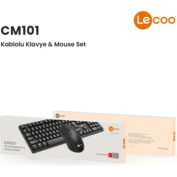 Lecoo Cm101 Siyah Kablolu Mouse & Klavye Set - Resim 9