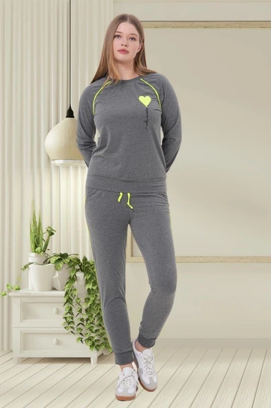 Mecit 6200 Bayan Füme Spor Uzun Kollu Pijama Takımı ürün görseli 1