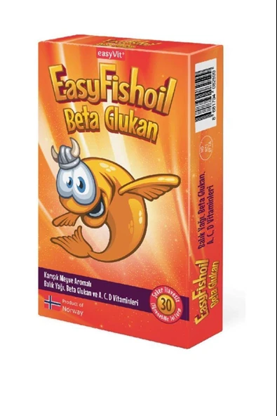 Easy Fishoil Beta Glukan Çiğnenebilir 30 Jel Form ürün görseli 1